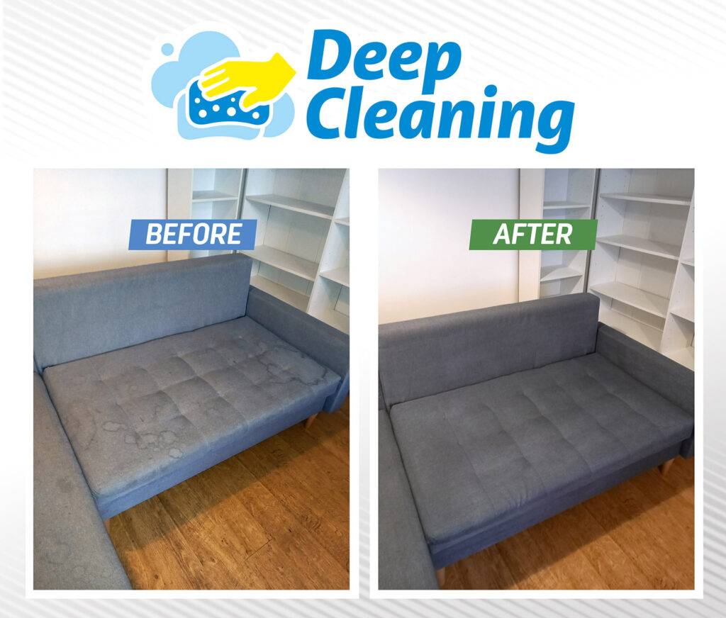 Sofa Cleaning before and after