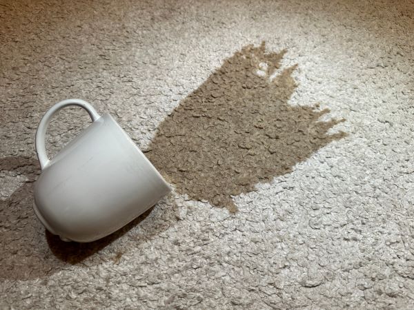 Coffee stain removal from carpet