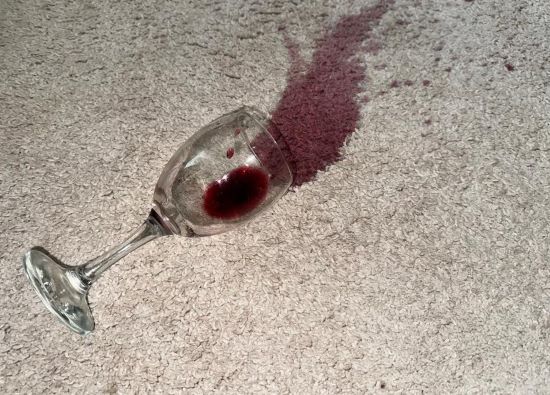 Removing wine stain from carpet